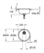 Мийка для кухні із нержавіючої сталі Grohe K200 (31720SD0)