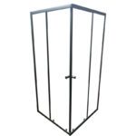 Душова кабіна без піддону MIXXUS CUBIC SC01-90x90x185-TR GRAPHITE прозоре скло 4мм (MI6907)