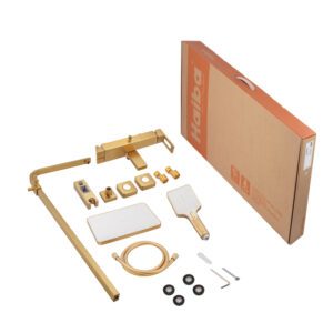 Душова колона зі змішувачем HAIBA KANT 009-J BRUSHED GOLD (Колір матове золото) (HB9606)