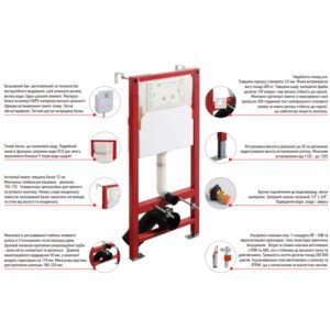 Комплект: MIXXUS PREMIUM ELLIPSE-SET-2101 GRAY Унітаз система змиву TORNADO 3.0+ Інсталяція KOER KT-0404 + панель KT-0604-07 GUN GRAY (MP6668)