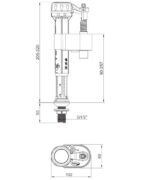 Арматура наповнювальна KOER KT-0104-1/2" з НИЖНІМ підведенням та пластиковим різьбленням 1/2" (KR5333)
