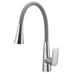 Змішувач для кухні MIXXUS PREMIUM MATIS 011-T NUT REFL.GRAY (Колір хром+силік. вилив сірий) (MI8267)