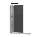 Душова перегородка Walk-In KOER SR SP02-100x200-TR-07 прозоре скло EASY CLEAN 8мм графіт (KR5397)