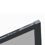 Шторки скляні на ванну розсувні KOER SR BS06-120x150-TR-07 прозоре скло EASY CLEAN 6мм графіт (KR5947)