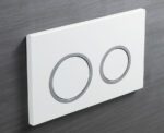 Панель змиву KOER KT-0605-03 220x140x12mm пластикова, кнопка кругла (колір білий) (KR5316)