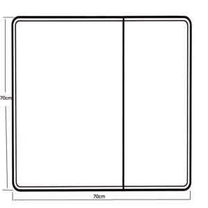 Дзеркальна шафка MIXXUS PREMIUM OLIVARY CM01-70x70x13 з LED Touch, димером, рег. яскравості (MI8295)