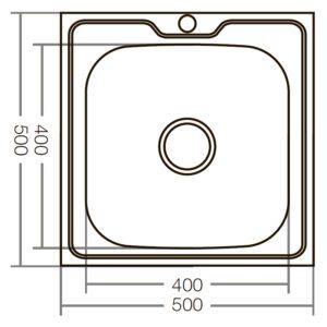 Мийка кухонна Zerix Z5050-06-160P (polish) (ZS0580)