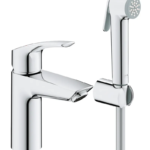 Змішувач для раковини з гігієнічним душем Grohe Eurosmart New (23124003)