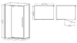 Душова кабіна без піддону MIXXUS PREMIUM BEVEL SC01-100x80x195-TR CHROME прозоре скло 6мм (MI6869)