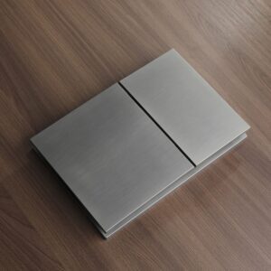 Панель змиву KOER KT-0610-07 240x160x32mm пластикова, кнопка квадратна (колір графіт) (KR6138)