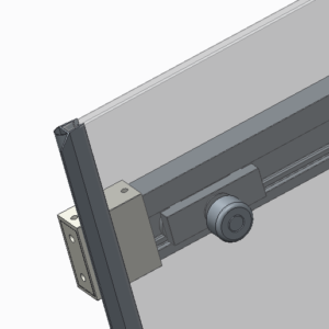 Двері у нішу розсувні KOER SR SD02-120x200-TR-01 прозоре скло EASY CLEAN 8мм хром (KR5384)