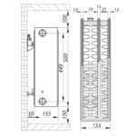 Сталевий радіатор KOER 33x500x800S (2218 Вт, 35,12 кг, бокове підключення) (RAD120)
