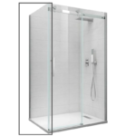Бічна стінка до кабіни KOER SR SW01-90x200-TR-01 прозоре скло EASY CLEAN 8мм хром (KR5381)