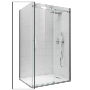 Бічна стінка до кабіни KOER SR SW01-90x200-TR-01 прозоре скло EASY CLEAN 8мм хром (KR5381)