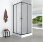 Душова кабіна без піддону MIXXUS CUBIC SC01-90x90x185-TR GRAPHITE прозоре скло 4мм (MI6907)