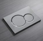 Панель змиву KOER KT-0601-01 240x160x10mm пластикова, кнопка кругла (колір хром) (KR5174)