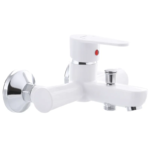 Змішувач для ванни PLAMIX VEGA-009 WHITE (без шланга та лійки) (Колір білий) (PM0573)