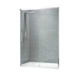 Двері у нішу розсувні KOER SR SD05-140x200-TR-01 прозоре скло EASY CLEAN 6мм хром (KR5406)