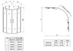 Душова кабіна без піддону KOER SR SC04-100x100x195-TR-01 прозоре скло EASY CLEAN 5мм хром (KR5361)