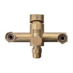 Душова колона зі змішувачем ZERIX REX-009-J BRUSHED GOLD з нерж. сталі (Колір матове золото) (ZX6125)