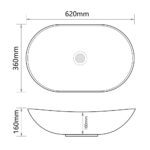 Раковина накладна MIXXUS PREMIUM WAVE-0105 EDGE BLACK 620х360х160mm (MP6556)