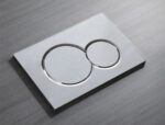 Панель змиву KOER KT-0601-01 240x160x10mm пластикова, кнопка кругла (колір хром) (KR5174)