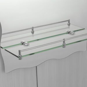 Дзеркало настінне ZERIX MIRRA MRZ02-60x85x10 прямокутне з дугоподібним верxом, фігурними боками та полицею (ZX5620)