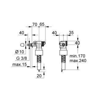 Наповнюючий клапан Grohe Dally-Fvent (37095000)