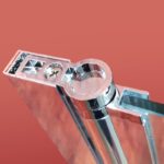 Шторки скляні на ванну розпашні KOER SR BS01-80x140-TR-01 прозоре скло 6мм хром (KR5400)