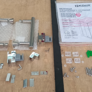 Душова кабіна без піддону KOER SR SC03-90x90x200-TR-01 прозоре скло EASY CLEAN 6мм хром (KR5356)