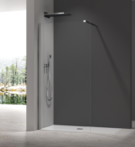 Душова перегородка Walk-In KOER SR SP01-120x200-TR-01 прозоре скло EASY CLEAN 8мм хром (KR5394)