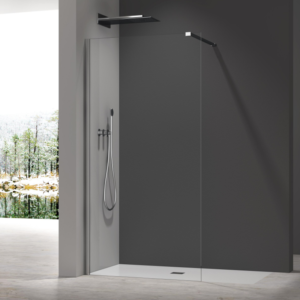 Душова перегородка Walk-In KOER SR SP01-120x200-TR-01 прозоре скло EASY CLEAN 8мм хром (KR5394)