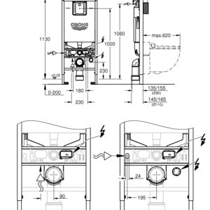 Система інсталяції для унітазу 3 в 1 Grohe Rapid SLX (39598000)