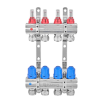 Колекторний блок з витратомірами та євроконусами Koer KR.1210-4 - 1"x4 WAYS (KR5266)