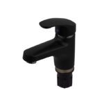 Змішувач для умивальника PLAMIX FIDEL-001 SET MATTE BLACK (з підведенням) (Колір матовий чорний) (PM0660)