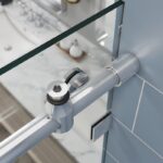 Двері у нішу розсувні KOER SR SD06-120x220-TR-01 прозоре скло EASY CLEAN 8мм хром (KR5367)