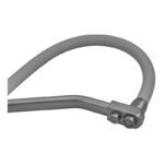 Змішувач для кухні ZERIX FUL-021 GRAPHITE REFL.GRAY з силіконовим виливом, з нерж.сталі SUS304 з виходом для питної води (колір графіт, вилив сірий) (ZX6000)
