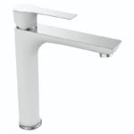 Змішувач для умивальника високий MIXXUS PREMIUM EVA 001 HIGH WHITE (Колір білий) (MI5809)