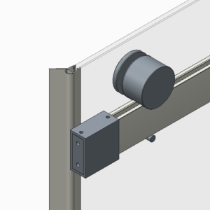 Двері у нішу розсувні KOER SR SD01-120x200-TR-12 прозоре скло EASY CLEAN 8мм матове золото (KR5377)