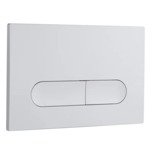 Панель змиву KOER KT-0608-03 240x160x10mm пластикова, кнопка закруглена (колір білий) (KR6123)