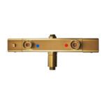 Душова колона MIXXUS PREMIUM VIRGO 009-J BRUSHED GOLD з термостат. змішувачем, 3 функції (Колір матове золото) (MI6649)