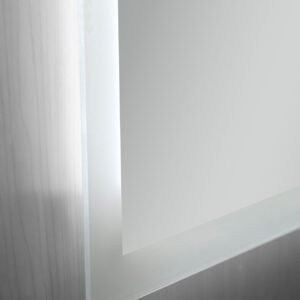 Дзеркало MIXXUS FLAT MR04-100x80 з LED Touch, Anti-fog, димером, рег. яскравості, годинником (MI6927)