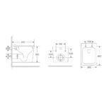 Унітаз підвісний MIXXUS PREMIUM QUADRO-0302-R BLACK 530х360х365mm система змиву RIMLESS (MP6455)
