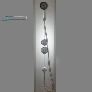 Бокс душовий без гідромасажу з високим піддоном MIXXUS STRONG SB01-90x90x215-FB SATIN матове скло 4мм (MI6884)