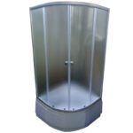 Душова кабіна з високим піддоном MIXXUS PLAIN SCT01-90x90x195-FB SATIN матове скло 4мм (MI6894)