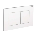 Панель змиву KOER KT-0602-03 240x160x10mm пластикова, кнопка квадратна (колір білий) (KR5180)