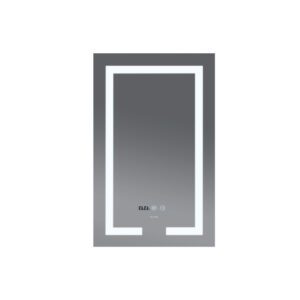 Дзеркало MIXXUS HARD MR06-50x80 з LED Touch, Anti-fog, димером, рег. яскравості, годинником (MI6011)