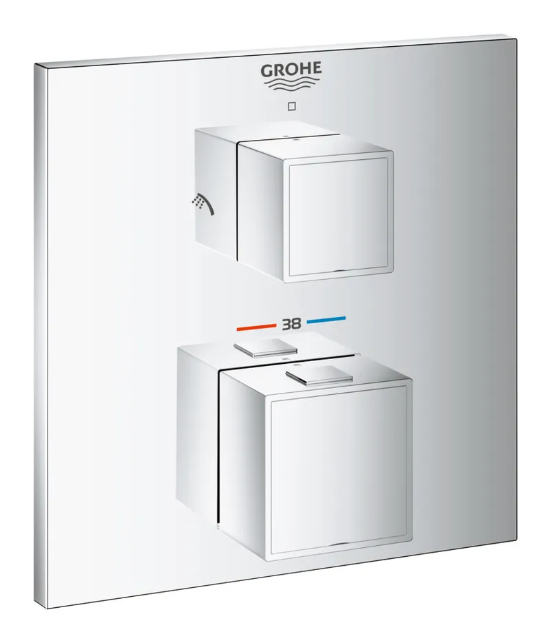 kcs-5005cf53330e52f73d6d11f7.png Термостат прихованого монтажу на 2 споживача Grohe Grohtherm Cube (24154000)