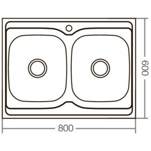 Кухонна мийка накладна Zerix Z8060B-08-180E (Satin) (ZX1620)