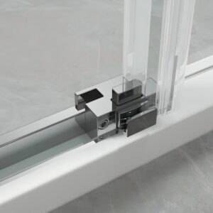 Душова кабіна без піддону KOER SR SC03-90x90x200-TR-07 прозоре скло EASY CLEAN 6мм графіт (KR5359)